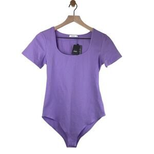 NWT Mangdiup Short Sleeve Bodysuit Lavender Small